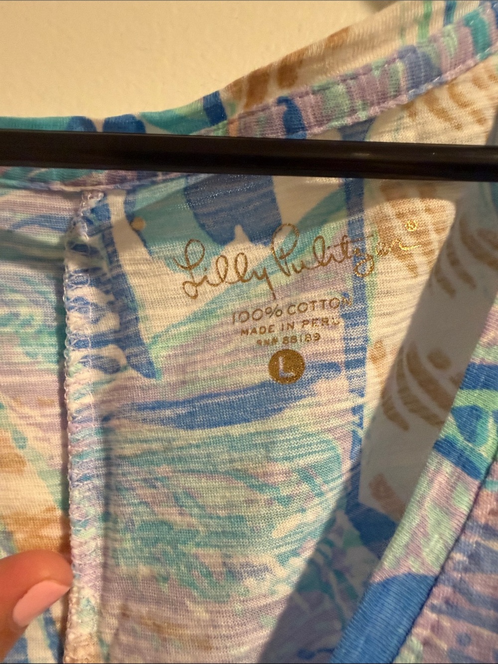Lilly Pulitzer Blue Multicolor Short-Sleeve V-Neck Women’s Dress - Picture 2 of 11
